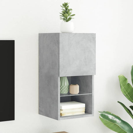 Tv Cabinet With Led Lights 40.5X30X Concrete Grey