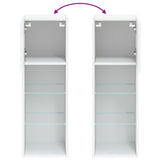 Tv Cabinet With Led Lights 30.5X30X White