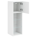 Tv Cabinet With Led Lights 30.5X30X White