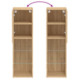 Tv Cabinets With Led Lights 2 Pcs 30.5X30X Sonoma Oak