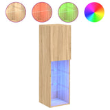 Tv Cabinets With Led Lights 2 Pcs 30.5X30X Sonoma Oak