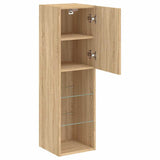 Tv Cabinets With Led Lights 2 Pcs 30.5X30X Sonoma Oak