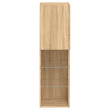 Tv Cabinets With Led Lights 2 Pcs 30.5X30X Sonoma Oak