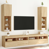 Tv Cabinets With Led Lights 2 Pcs 30.5X30X Sonoma Oak