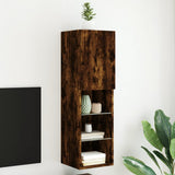 Tv Cabinet With Led Lights 40.5X30X Smoked Oak