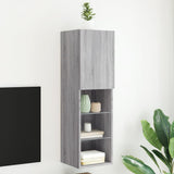 Tv Cabinet With Led Lights 40.5X30X Grey Sonoma