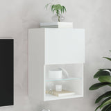 Tv Cabinet With Led Lights 30.5X30X White