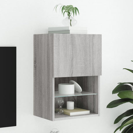 Tv Cabinet With Led Lights 40.5X30X Grey Sonoma