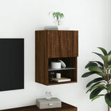 Tv Cabinet With Led Lights 40.5X30X Brown Oak