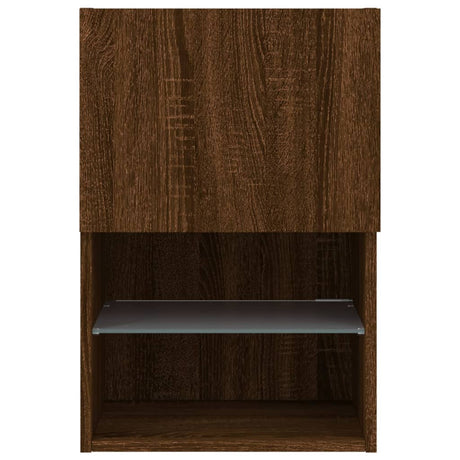 Tv Cabinet With Led Lights 40.5X30X Brown Oak