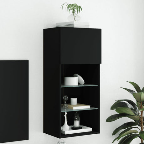 Tv Cabinet With Led Lights 30.5X30X Black