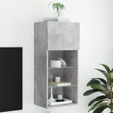 Tv Cabinet With Led Lights 40.5X30X Concrete Grey