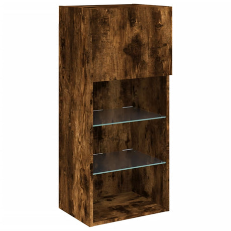 Tv Cabinet With Led Lights 40.5X30X Smoked Oak