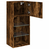 Tv Cabinet With Led Lights 40.5X30X Smoked Oak