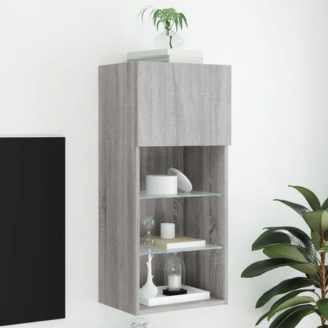 Tv Cabinet With Led Lights 40.5X30X Grey Sonoma