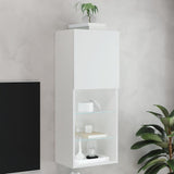 Tv Cabinet With Led Lights 30.5X30X White