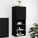 Tv Cabinet With Led Lights 30.5X30X Black