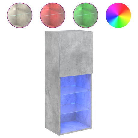 Tv Cabinet With Led Lights 40.5X30X Concrete Grey