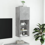 Tv Cabinet With Led Lights 40.5X30X Concrete Grey