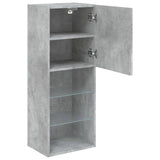 Tv Cabinet With Led Lights 40.5X30X Concrete Grey