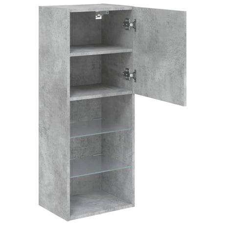 Tv Cabinet With Led Lights 40.5X30X Concrete Grey