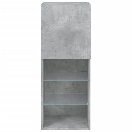 Tv Cabinet With Led Lights 40.5X30X Concrete Grey