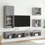 Tv Cabinet With Led Lights 40.5X30X Grey Sonoma