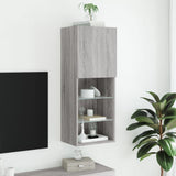 Tv Cabinet With Led Lights 40.5X30X Grey Sonoma