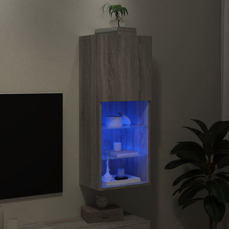 Tv Cabinet With Led Lights 40.5X30X Grey Sonoma