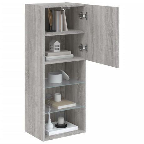 Tv Cabinet With Led Lights 40.5X30X Grey Sonoma