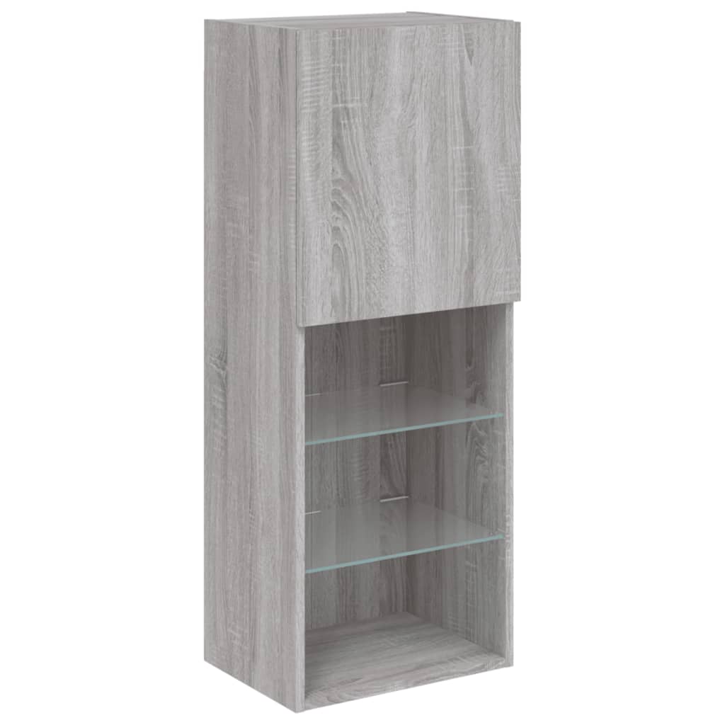 Tv Cabinet With Led Lights 40.5X30X Grey Sonoma