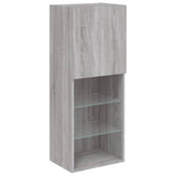 Tv Cabinet With Led Lights 40.5X30X Grey Sonoma