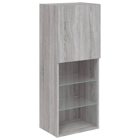 Tv Cabinet With Led Lights 40.5X30X Grey Sonoma