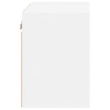 Bedside Cabinet With Led Lights Wall-Mounted White