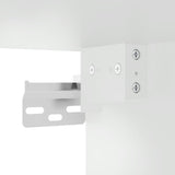 Bedside Cabinet With Led Lights Wall-Mounted White