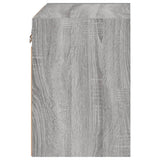 Bedside Cabinet With Led Lights Wall-Mounted Grey Sonoma