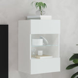 Tv Wall Cabinets With Led Lights 2 Pcs 40X30X60.5 Cm