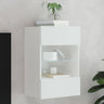 Tv Wall Cabinets With Led Lights 2 Pcs 40X30X60.5 Cm