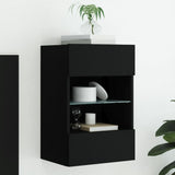 Tv Wall Cabinets With Led Lights 2 Pcs 40X30X60.5 Cm