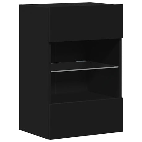 Tv Wall Cabinets With Led Lights 2 Pcs 40X30X60.5 Cm