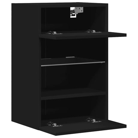 Tv Wall Cabinets With Led Lights 2 Pcs 40X30X60.5 Cm