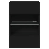 Tv Wall Cabinets With Led Lights 2 Pcs 40X30X60.5 Cm