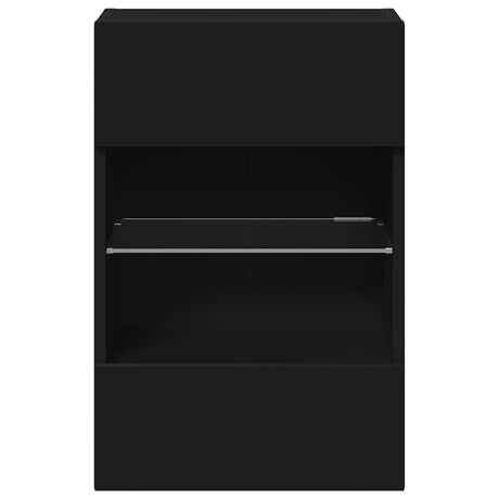 Tv Wall Cabinets With Led Lights 2 Pcs 40X30X60.5 Cm