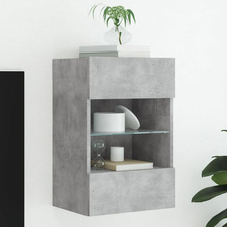 Tv Wall Cabinets With Led Lights 2 Pcs 40X30X60.5 Cm