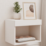 Bedside Cabinet With Led Lights Wall-Mounted