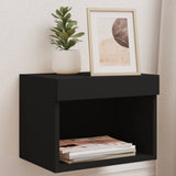 Bedside Cabinet With Led Lights Wall-Mounted