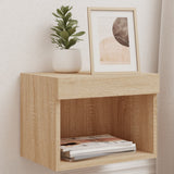 Bedside Cabinet With Led Lights Wall-Mounted