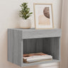 Bedside Cabinet With Led Lights Wall-Mounted