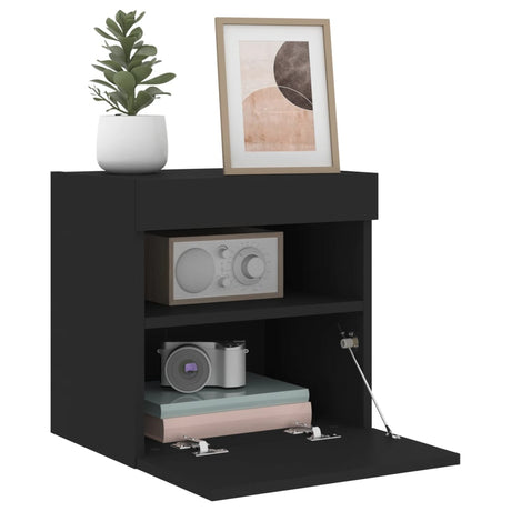 Tv Wall Cabinet With Led Lights 40X30X