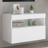 Tv Wall Cabinet With Led Lights 40X30X